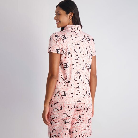 STELLA PARKER Tracy Short Sleeve Ruched Front Pullover Top SPF 50 Golf Sz XS NWT - Picture 3 of 10